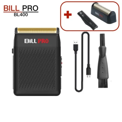 Afeitadora BILL PRO 400, nuevo retoque blanqueador, herramienta profesional de cabezal ligero de belleza, máquina de afeitar de peluquero con estilo de cabeza de aceite Vintage