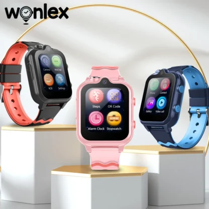Reloj inteligente Wonlex para niños 4G KT18Pro Android 8,1 videollamada SOS rastreador GPS cámara Dual teléfono Whatsapp reloj inteligente para niños