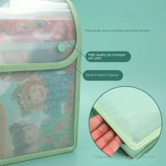 Nueva funda con tapa de bolsillo para archivos de PP, bolsa transparente para documentos, bolsa de almacenamiento de datos gruesa de gran capacidad, suministros portátiles para escuela y oficina