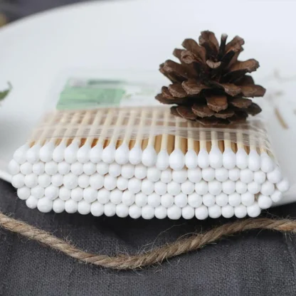 10/100 Uds hisopos de algodón desechables para aplicación de crema de belleza barras de algodón desmaquillantes