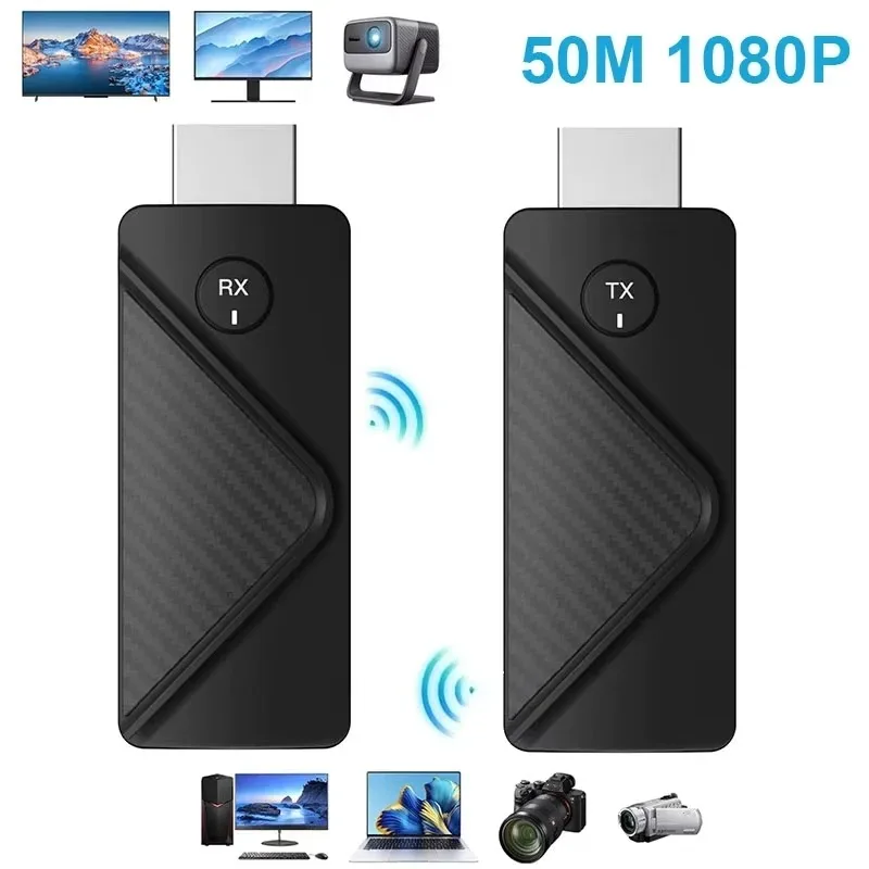 1080P 50M 5G HDMI transmisor de vídeo inalámbrico receptor extensor adaptador Dongle Kit para cine portátil PC TV Monitor proyector