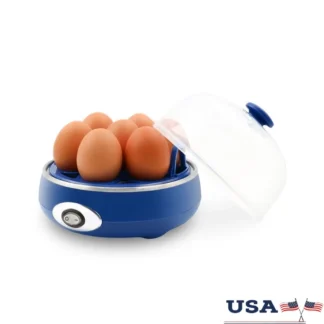 Olla de 7 huevos con apagado automático, temporizador incorporado, taza medidora segura para lavavajillas, huevos hervidos suaves, medianos y duros, desayuno perfecto