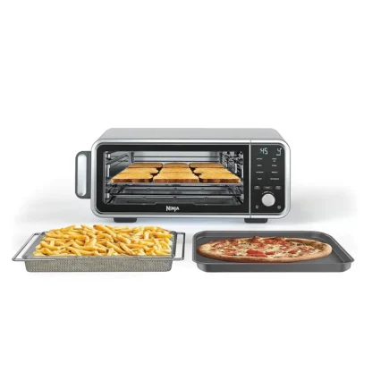 Horno de encimera Sp201 Digital Air Fry Pro 8 en 1 con altura extendida, acidad Xl, capacidad abatible hacia arriba y hacia afuera para espacio de almacenamiento, con