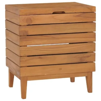 Cesta de lavandería de madera maciza de teca, caja de ropa de madera, almacenamiento para el hogar, baño, dormitorio, contenedor, soporte para plantas, estilo Colonial rústico