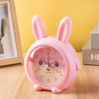 Reloj despertador pequeño para estudiantes, despertador perezoso, música, reloj de animales multifuncional, reloj bonito de moda silencioso para dormitorio