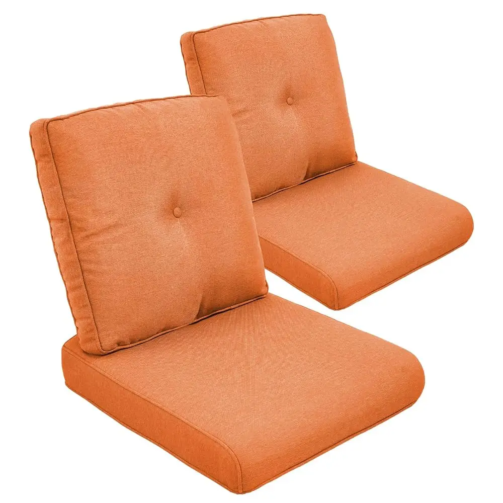 Juego de 2 cojines para sillas de exterior, cojines impermeables para asientos de exterior 25x22, cojines para sillas de patio para muebles de exterior, sofá