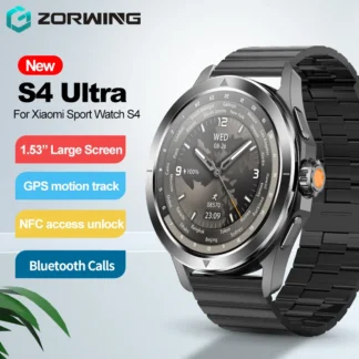 Nuevo reloj inteligente S4 Ultra para Xiaomi reloj deportivo 1,53 "pantalla grande GPS NFC brújula llamadas Bluetooth monitoreo de salud reloj inteligente