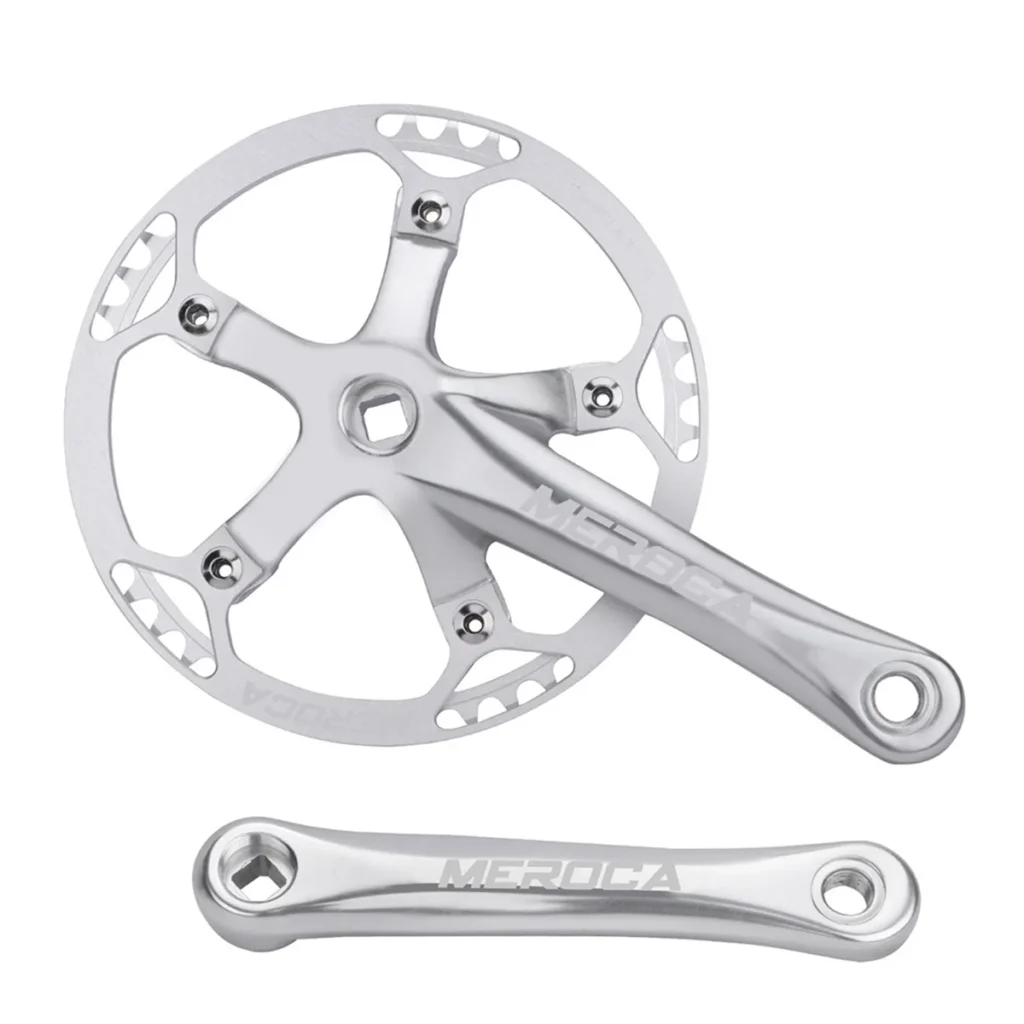 ATYP-platos y bielas con orificio cuadrado para bicicleta, bielas plegables de velocidad, 45T, orificio cuadrado, 170MM, 130 BCD, color plateado