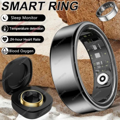 Anillo inteligente para Xiaomi 2024 hombres mujeres 5ATM Monitor de salud de temperatura impermeable Monitor de ritmo cardíaco durante el sueño rastreador deportivo Smartring