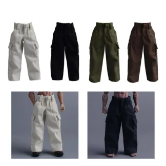 Ropa de figura de acción, pantalones, ropa de muñeca para cuerpo de figuras masculinas de 6 pulgadas, 1/12