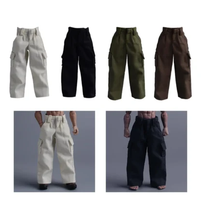 Ropa de figura de acción, pantalones, ropa de muñeca para cuerpo de figuras masculinas de 6 pulgadas, 1/12
