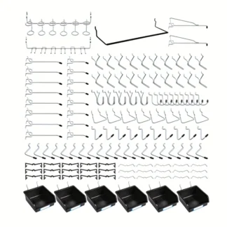 188 Uds. Accesorios organizadores de tablero de clavijas juego de ganchos de tablero de clavijas para organizar varias herramientas
