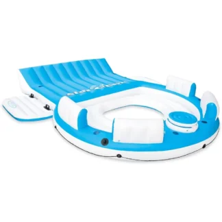 56299EP Isla Hinchable Splash 'N Chill, Azul/Blanco