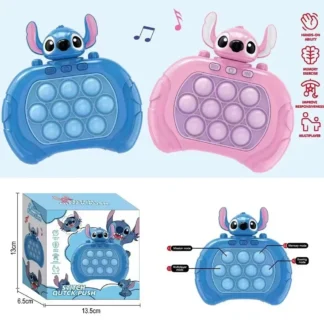 Nuevo juego de empuje rápido Stitch Smile Pop Up Fidget Bubble electrónico Pop it juego profesional juguete ligero para aliviar el estrés