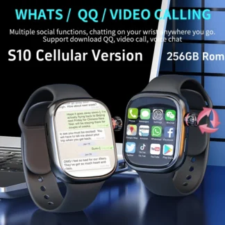 Reloj inteligente con tarjeta SIM de red 4G/5G S10 correa de 49mm cámara de 8MP GPS Wifi 8GB RAM 256GB ROM Google Play Android hombres mujeres Smartwatch