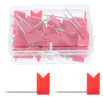 50 Uds. Pin de bandera, bonitos alfileres de empuje, tablero de cable, tachuelas, chinchetas de boletín, accesorios de corcho, documentos decorativos de Putter de tablero de corcho