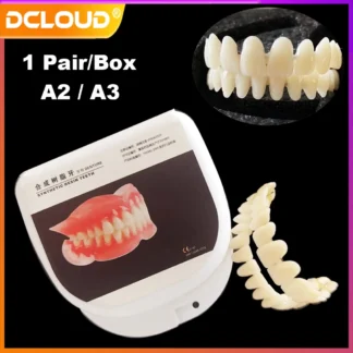 A2/A3 1 par de dentaduras postizas de resina, modelos de entrenamiento Dental, dentadura postiza de resina, juego compuesto de dientes acrílicos sintéticos