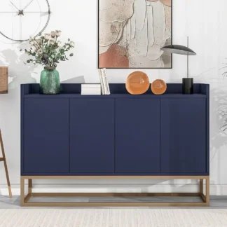 Aparador moderno, mesa de gabinete tipo Buffet con almacenamiento, aparador de cocina con gabinete y patas de Metal, comedor