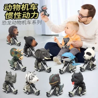 Guerrero inercial simulación tiranosaurio Rex dinosaurio de juguete para niños Animal motocicleta cabeza modelo niños P218