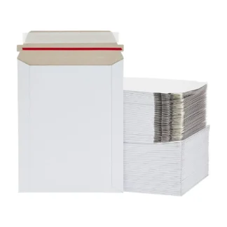 Stay Flat Mailers 100 9,75 x 12,25 MAILERS DE FOTOS RIGIDOS BLANCO TAB LOCKING 28 Pt.
