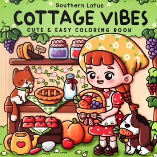 Vida diaria de niña de jardinero, libro para colorear ligero de 8 pulgadas cuadradas, libro para colorear DIY para adultos y adolescentes para aliviar
