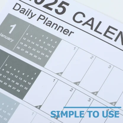 Calendario de pared creativo 2025, planificador decorativo versión en inglés, calendario mensual, papel colgante, diseño práctico, horario anual