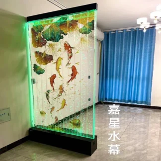 Personalizado. Personalización de pantalla de pared de cortina de celebridades de Internet, partición de entrada de pared de burbujas, caligrafía y pintura