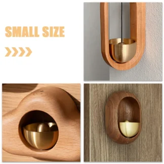 2 juegos de timbre de viento de cobre de 32mm, accesorios para timbre, campana de comerciante dorada para apertura de puerta, timbre de entrada con botón de Metal decorativo