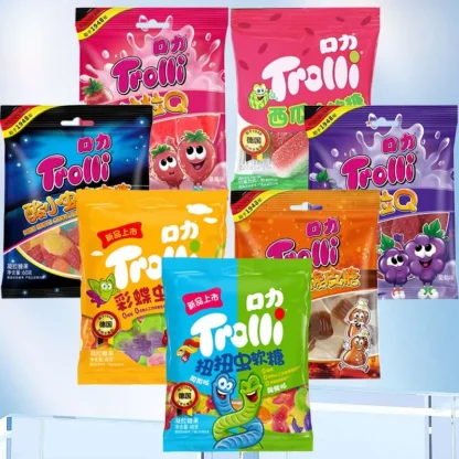 Trolli-caramelos en forma de goma, 1,69/1,84/2,12 oz(48/52/60g)* 6 paquetes