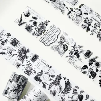 Álbum de recortes de diario Retro, mapa de texto, viaje, blanco y negro, cinta Washi PET