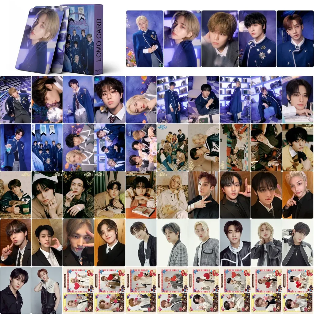 55 Grupo de chicos coreanos Tarjeta de pequeña escuela mágica Tarjeta de colección LOMO Hwang Hyun-jin FELIX