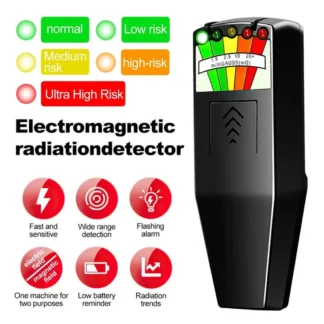 Medidor EMF de 5 LED con 4 bolas de gato iluminadas por movimiento, medidor de radiación de campo electromagnético, Kit de equipo de caza fantasma de 50Hz-2000MHz