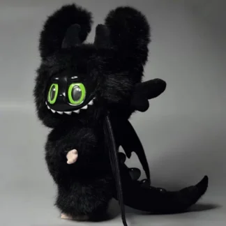 Muñeca Labubu auténtica, caja ciega de la serie bonita, un dragón sin dientes, maquillaje Kawaii modificado hecho a mano, regalo esencial coleccionable para niña