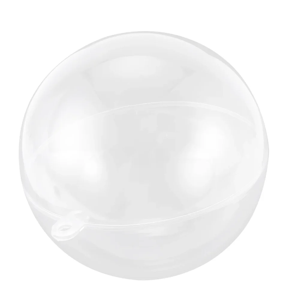 Bola de decoración colgante para boda y Navidad, adorno transparente de plástico abierto, suministros para fiesta Diy para niños, 20Cm GSY, 1 ud.
