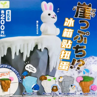 Gashapon Cápsula de juguete, figuras de animales que se caen de un acantilado, pingüino, oso, cerdo, gato, conejo, pegatina para refrigerador, decoración creativa