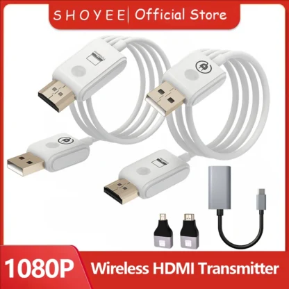 Transmisor y receptor HDMI inalámbrico, entrada de decodificación 4K Salida 1080P@60Hz, Plug & Play de latencia ultrabaja para juegos, cine en casa