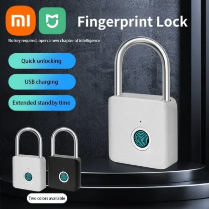 Candado de huella digital inteligente Xiaomi IP54 candado impermeable y a prueba de herrumbre cerradura electrónica inteligente antirrobo con contraseña cajón de gabinete