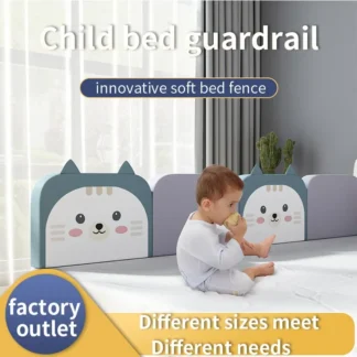 Valla de cama para bebé, valla de cama envuelta suave, valla de cama anticaída para bebé, venta al por mayor