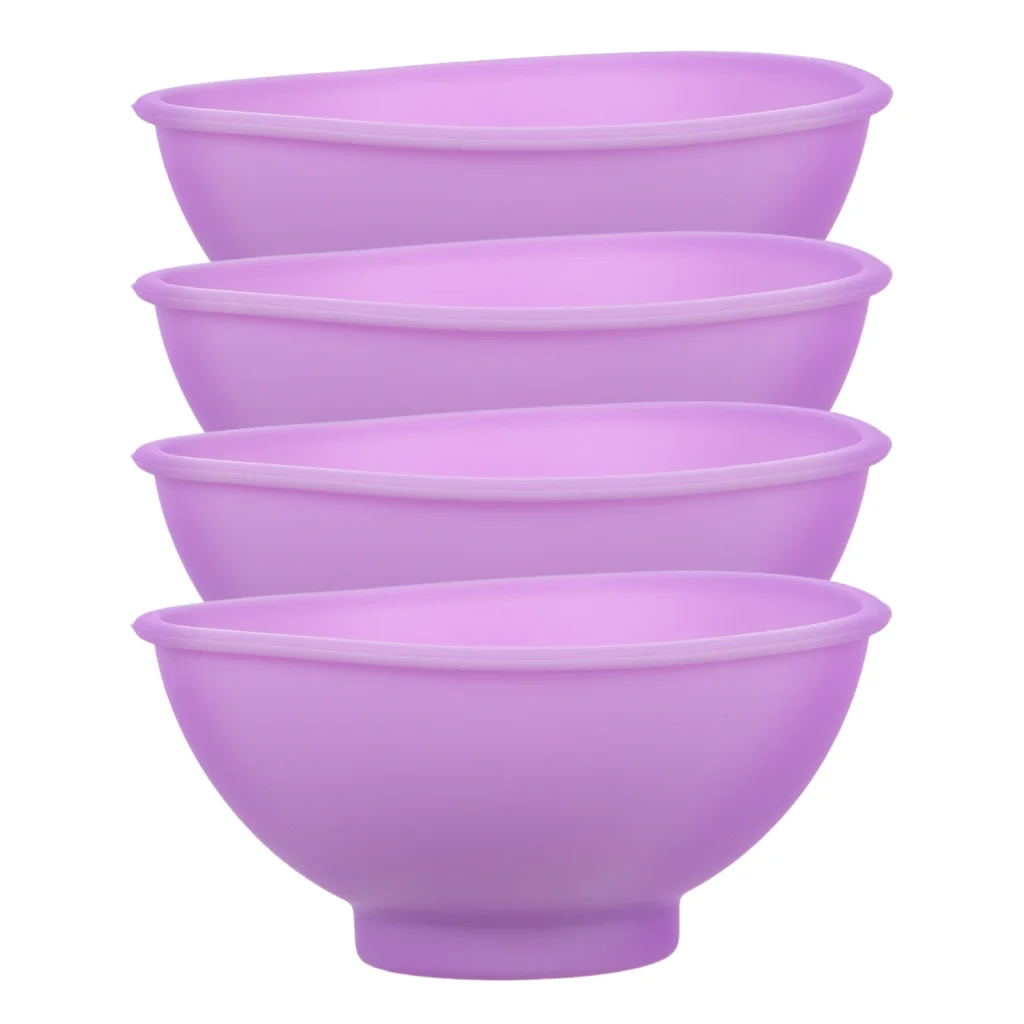 Cuenco de silicona, máscara mezcladora pequeña, cuencos de preparación de Gel de sílice verde claro para cocinar al bebé