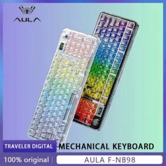 AULA NB98 teclado para juegos RGB retroiluminado intercambiable en caliente 3 modos disparador rápido teclado mecánico Esports personalizado transparente