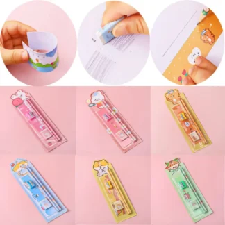 Nuevos premios de inicio de escuela de jardín de infantes, conjunto de papelería portátil, caja de regalo, regalo de cumpleaños para estudiantes y niños, papelería, juego de cinco piezas