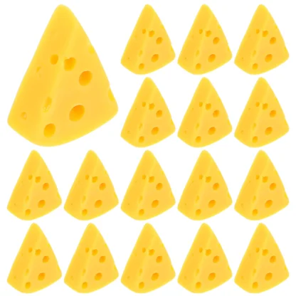 30 Uds. De pasteles Triangulares en miniatura, comida, queso, juguete, tarta de queso falsa, cocina, decoraciones de fiesta temáticas de plástico