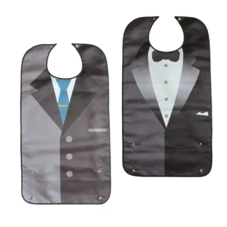 Delantal impermeable para comer, babero para adultos, protección de longitud completa, bolsillo para migas, fácil de limpiar, toallas de Saliva reutilizables, regalo para el cuidado de la salud