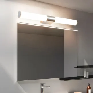 Accesorio de baño Interior nórdico, luces para espejo de baño, aplique de luz de tocador, luces de tocador cromadas para baño moderno