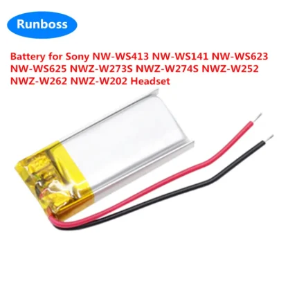 Batería de auriculares AHB501323T, 3,7 V, para Sony NW-WS413, NW-WS141, NW-WS623, NW-WS625, NWZ-W273S, NWZ-W274S, NWZ-W252, NWZ-W262