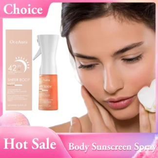 Spray de protección solar corporal SPF42 + bloqueador solar potente protege el cuerpo resistencia UVA/UVB blanqueamiento de manchas de quemaduras solares protector solar corporal impermeable