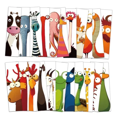 30 Uds. Marcapáginas divertidos de animales páginas de libros de lectura marcado regalos creativos para estudiantes decoración tarjetas para marcar páginas