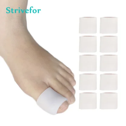 Separadores protectores de dedos grandes M, tubo elástico de silicona para cubrir los dedos de los pies, martillo para callos de juanete, ampollas, callos, cuidado de los pies, 2-10 Uds.