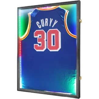 Estuche para marco de exhibición de Jersey, marco grande para Jersey deportivo con caja de sombra bloqueable con protección UV al 98% acrílico y colgador para béisbol