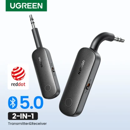 【RU】UGREEN 2 en 1 Bluetooth AUX 5.0 3,5 mm para auriculares TV Audio de coche